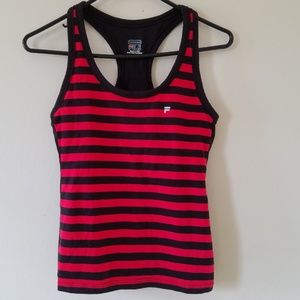 Women’s Fils Sport Striped Tank - Red/Black